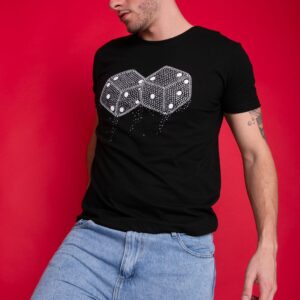Remera Estampada DADOS (GLITTER)